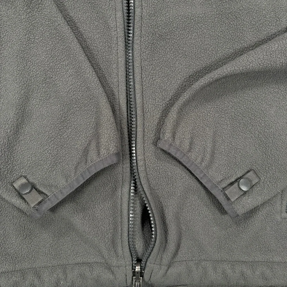 The‎ North Face Fleece Jacket Mens L Gray Full Zip Pockets Stand Collar